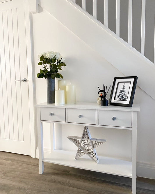 Snowy Christmas Tree Winter Christmas Seasonal Wall Home Decor Print