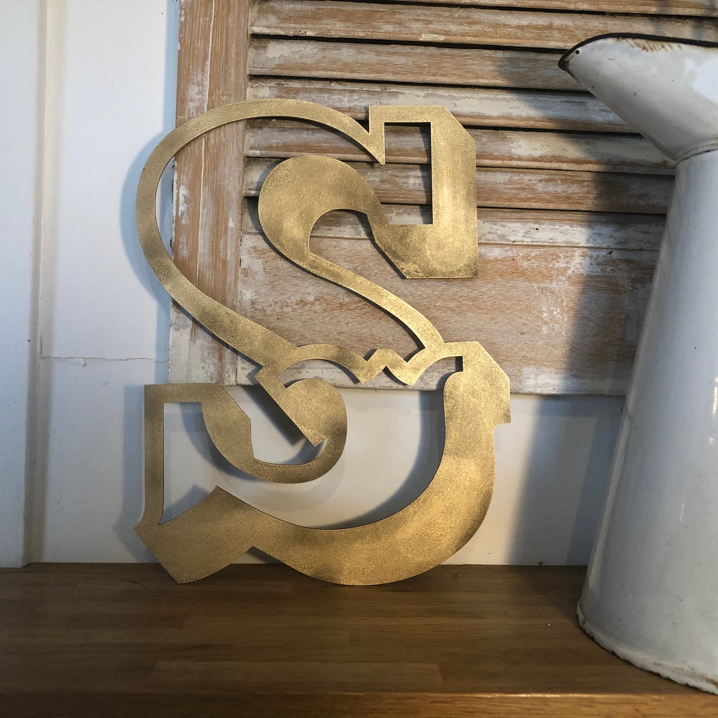 A-Z Rustic 5" or 12" Gold Metal Carnival Letters.