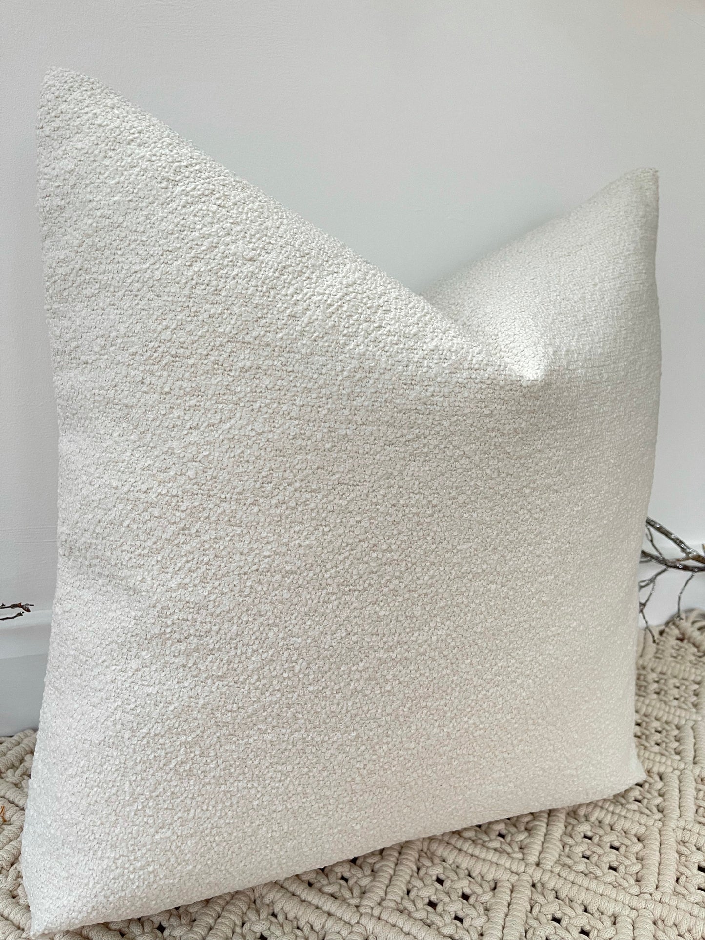 The Couture Cushion - The Luxury Ivory Boucle - Style No. 3