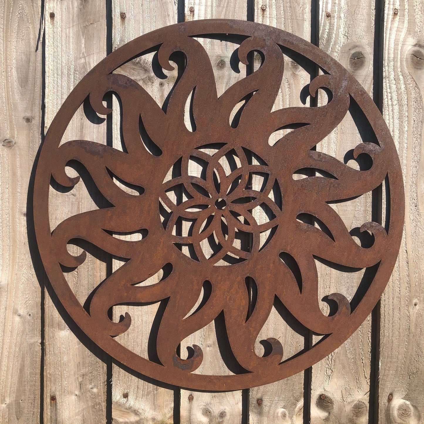 Rusty Metal Sun Decoration