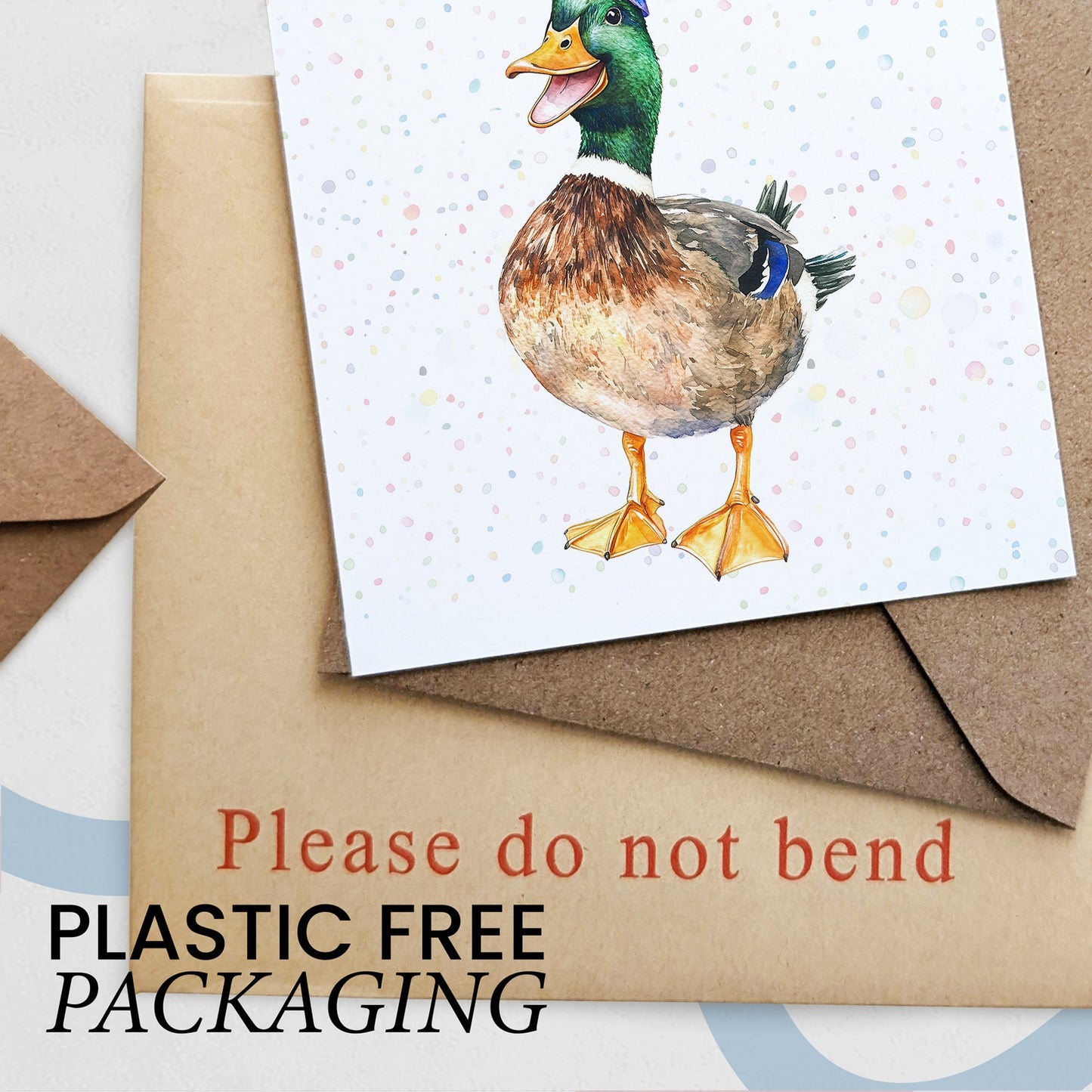 Birthday Card For Him or Her Of A Duck Illustration For Him or Her Birthday Gift