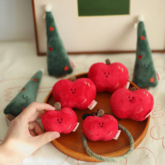 Daily White | Heart Apple Plush Charm