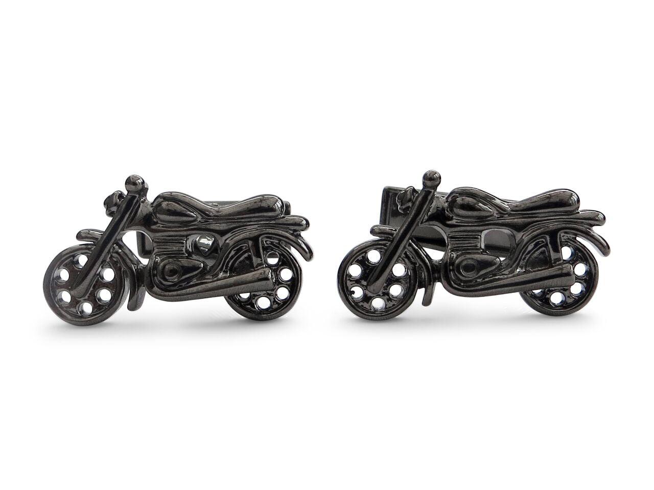 black motorbike cufflinks