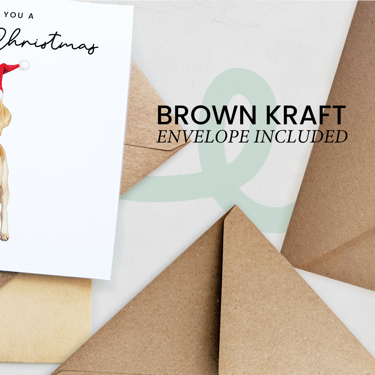 Labrador Dog Christmas Card – Cute Dog Lover Christmas Card – Eco Friendly “Merry Christmas” Card – Labrador Holiday Card