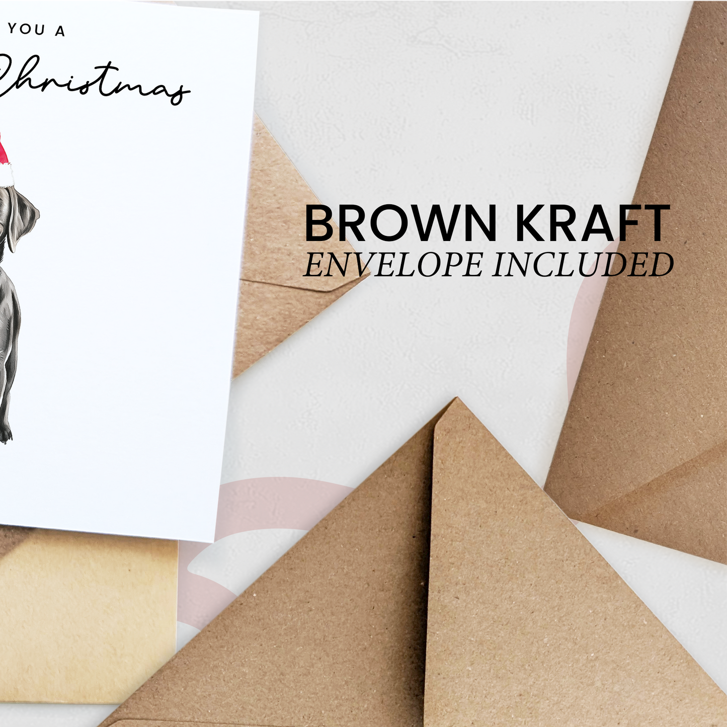 Black Labrador Dog Christmas Card – Cute Dog Lover Christmas Card – Eco Friendly “Merry Christmas” Card – Black Labrador Holiday Card