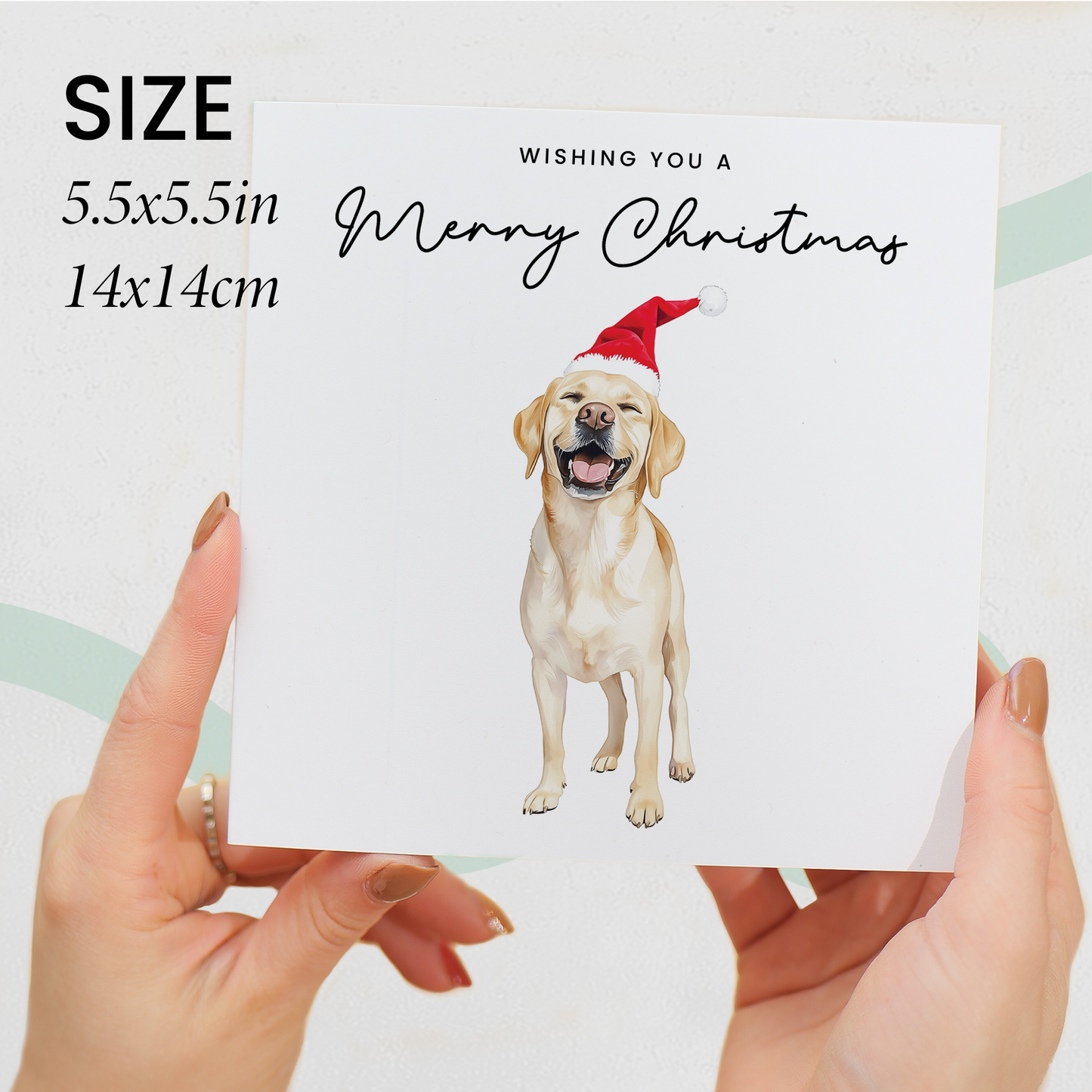 Labrador Dog Christmas Card – Cute Dog Lover Christmas Card – Eco Friendly “Merry Christmas” Card – Labrador Holiday Card