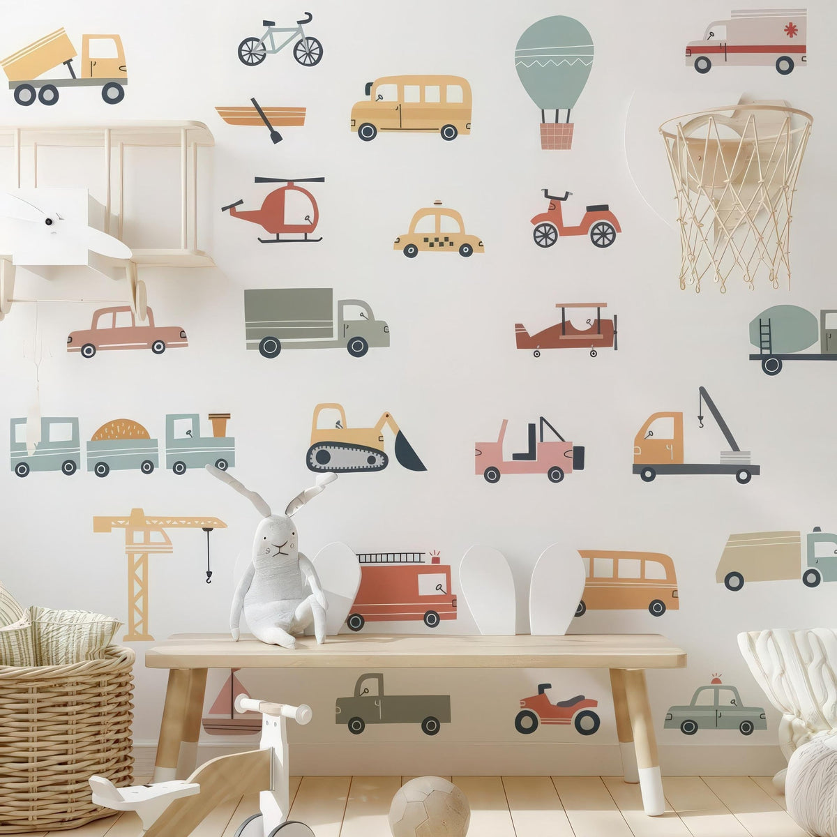 Cars and Trucks Wall Decals - Nursery Decor - Kids Room Stickers - Variety of vehicles