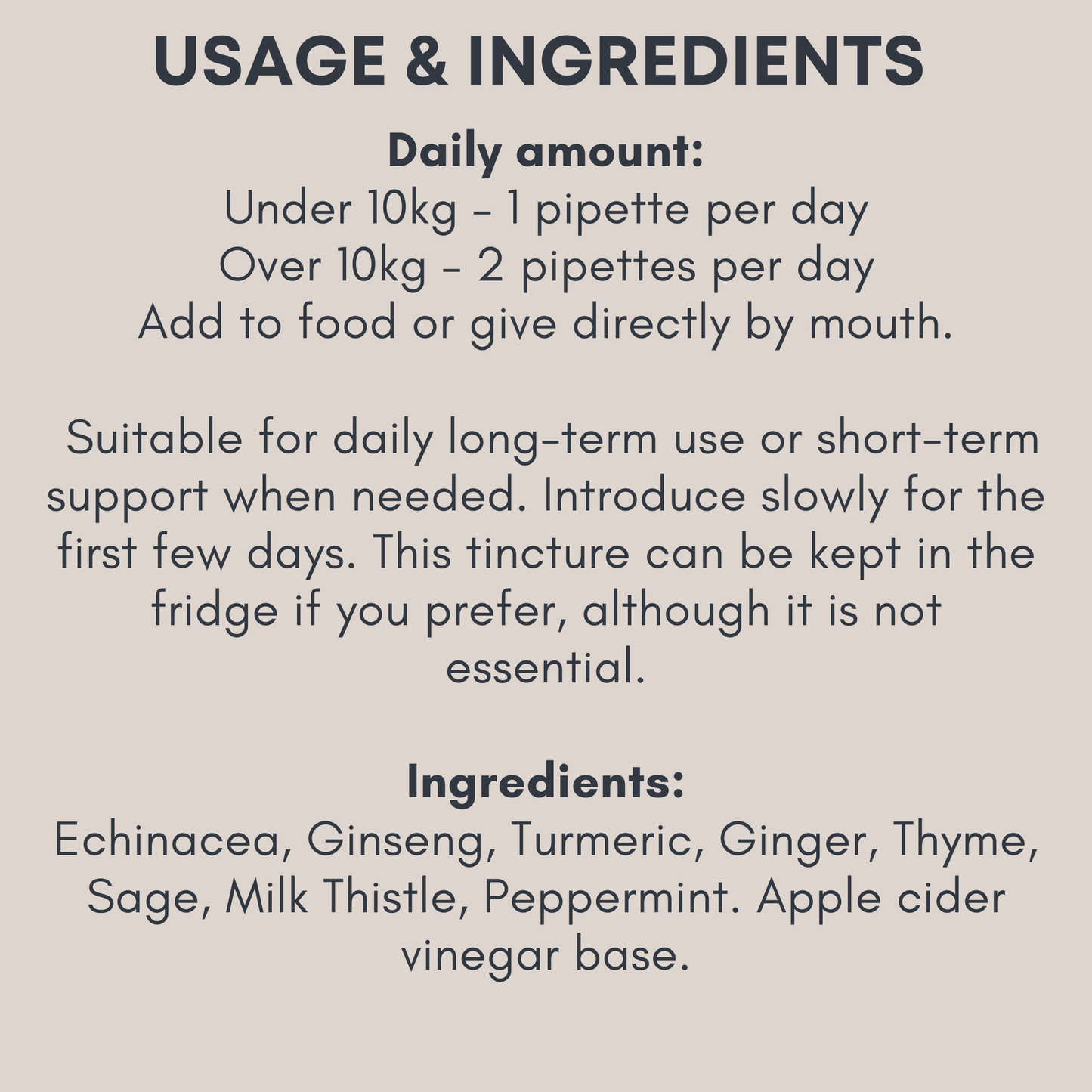 Shanzi Naturals – Immune Support Tincture For Dogs & Cats