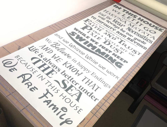 In This House We Are Family Wall Sticker Quote