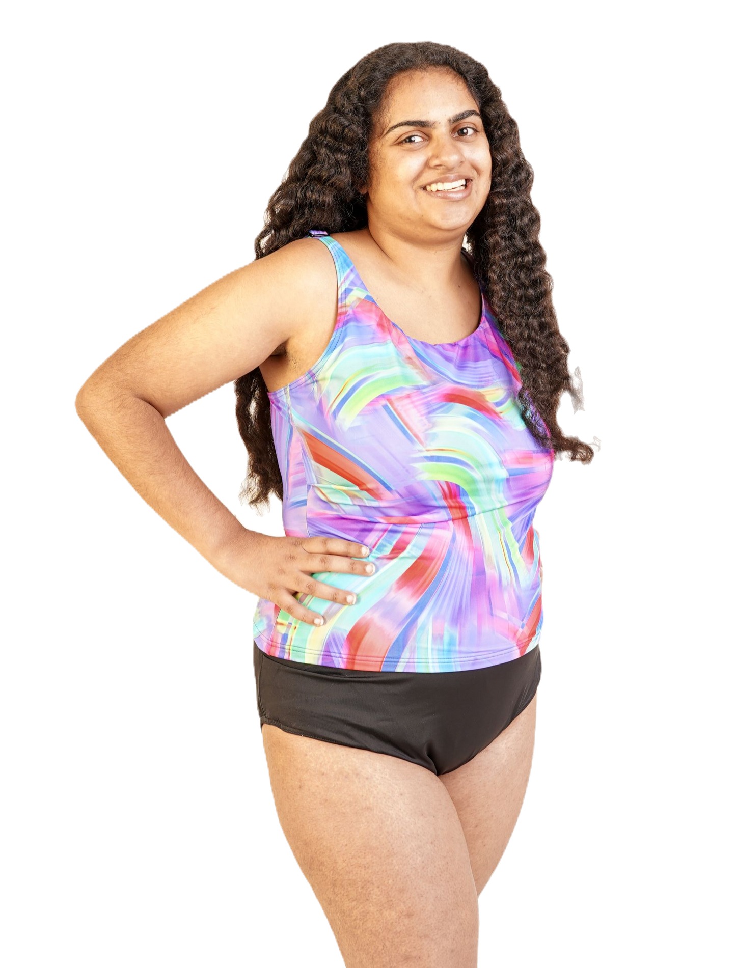 Ladies Incontinence Tankini Set – Leakproof Swimwear with Secure Cross Back | Indigo Wave