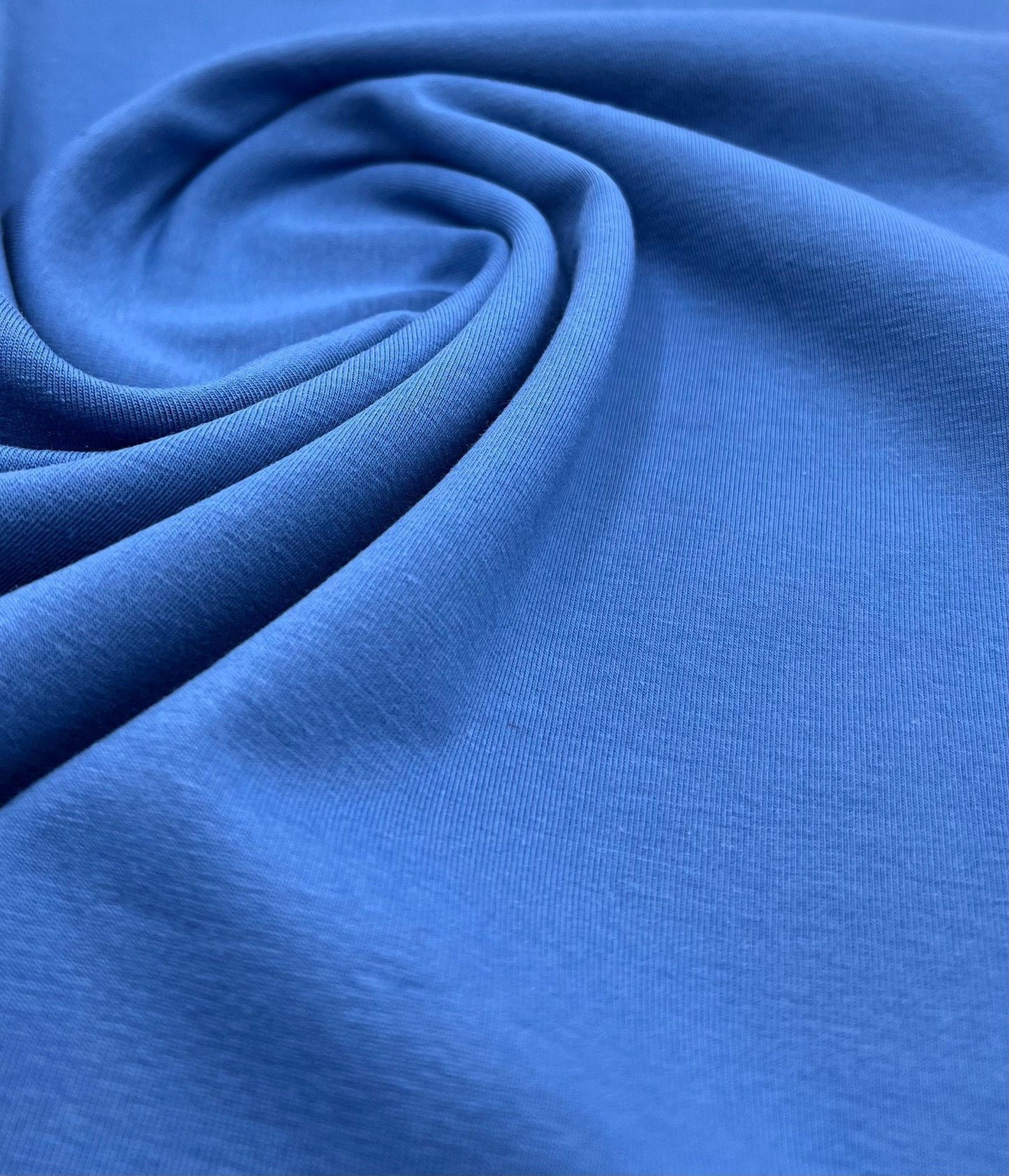 Indigo Cotton Stretch Jersey 240 GSM 92/8 Lycra 4 Way Stretch
