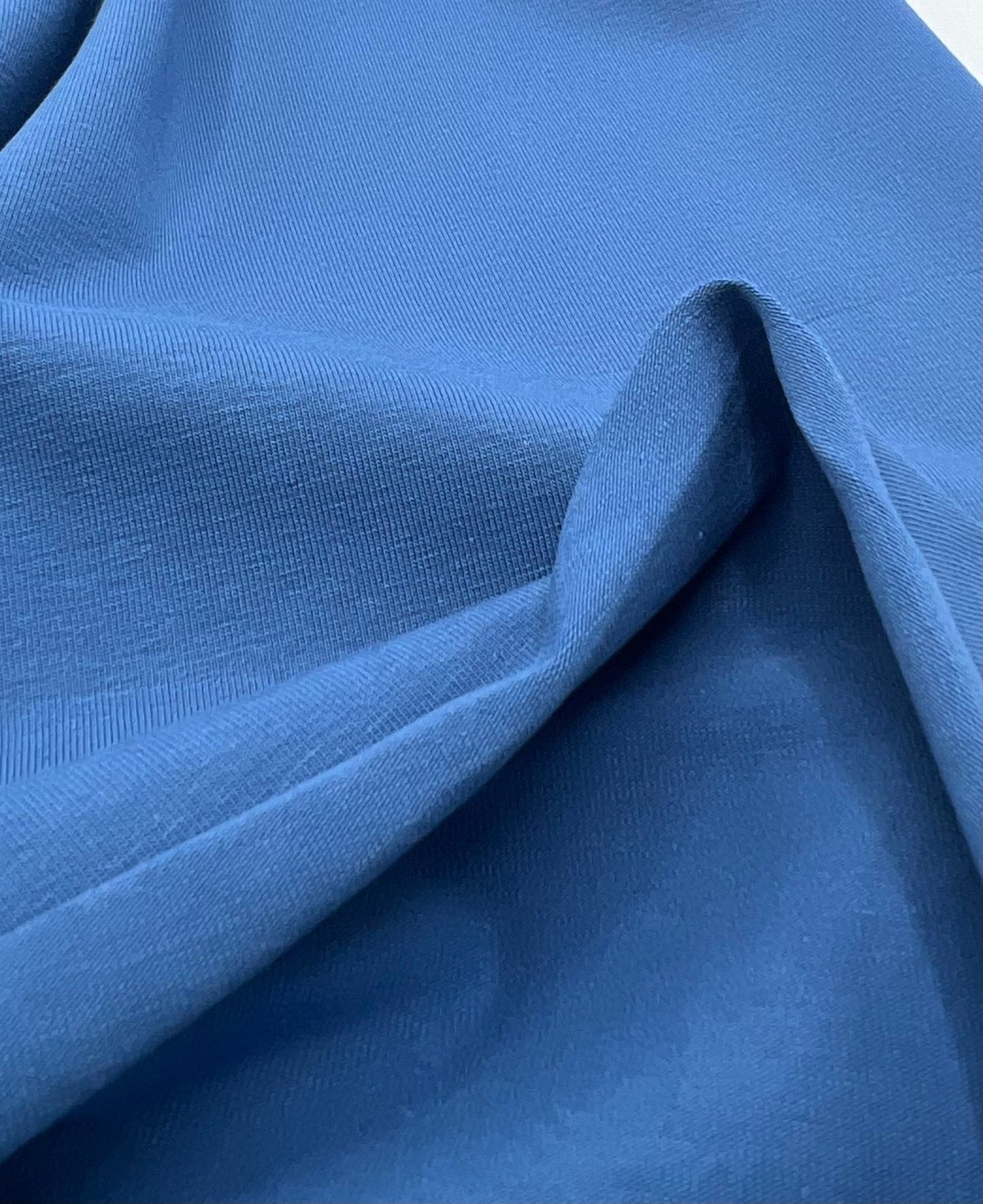 Indigo Cotton Stretch Jersey 240 GSM 92/8 Lycra 4 Way Stretch