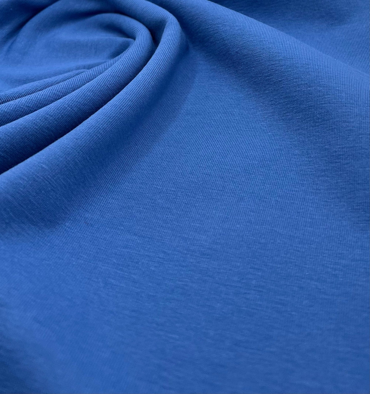 Indigo Cotton Stretch Jersey 240 GSM 92/8 Lycra 4 Way Stretch