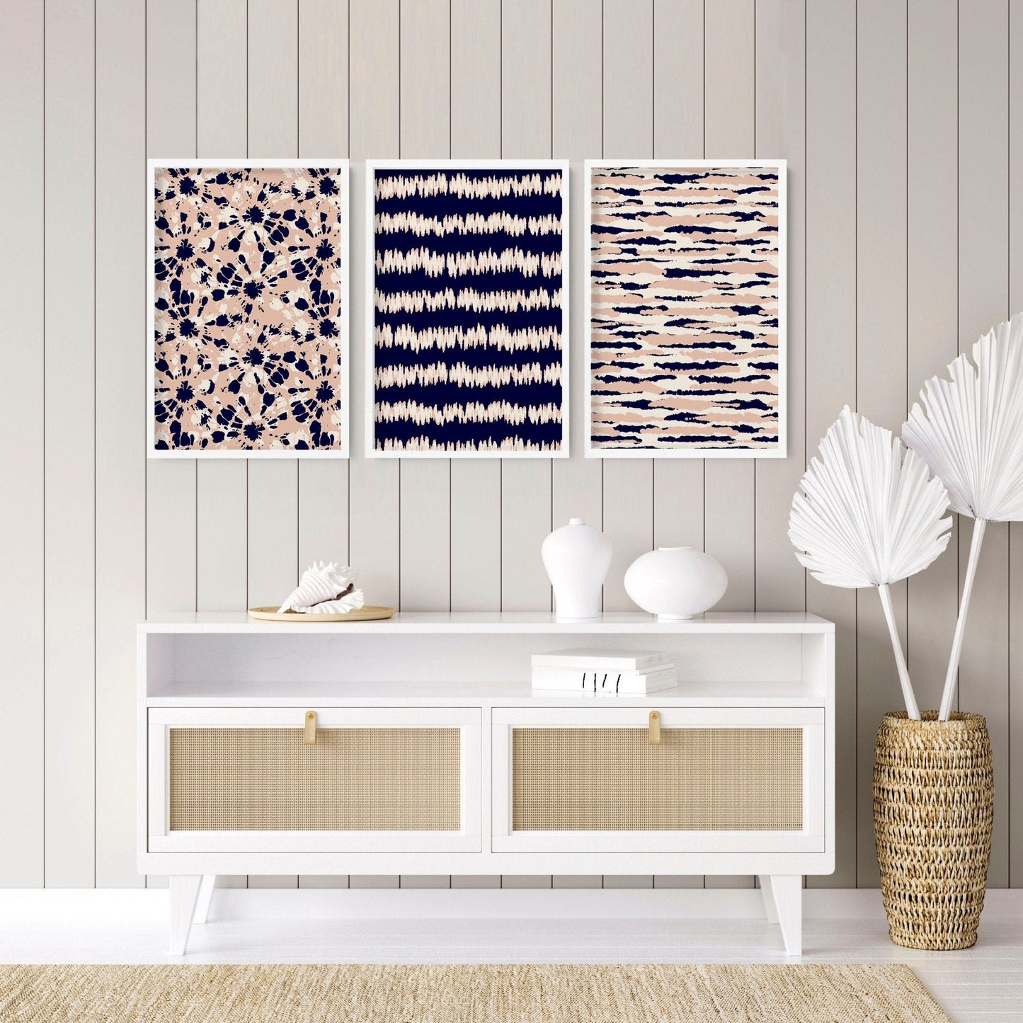 Coastal decor ideas | Set of 3 framed wall art prints