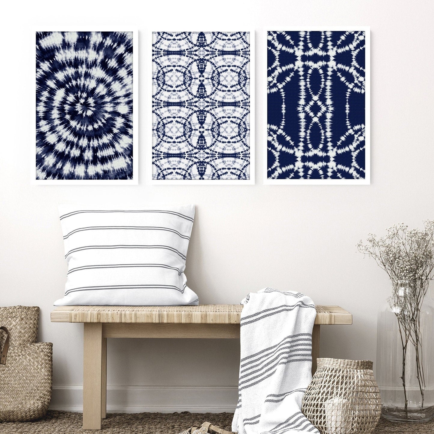 Beach hut decor | Set of 3 wall art prints