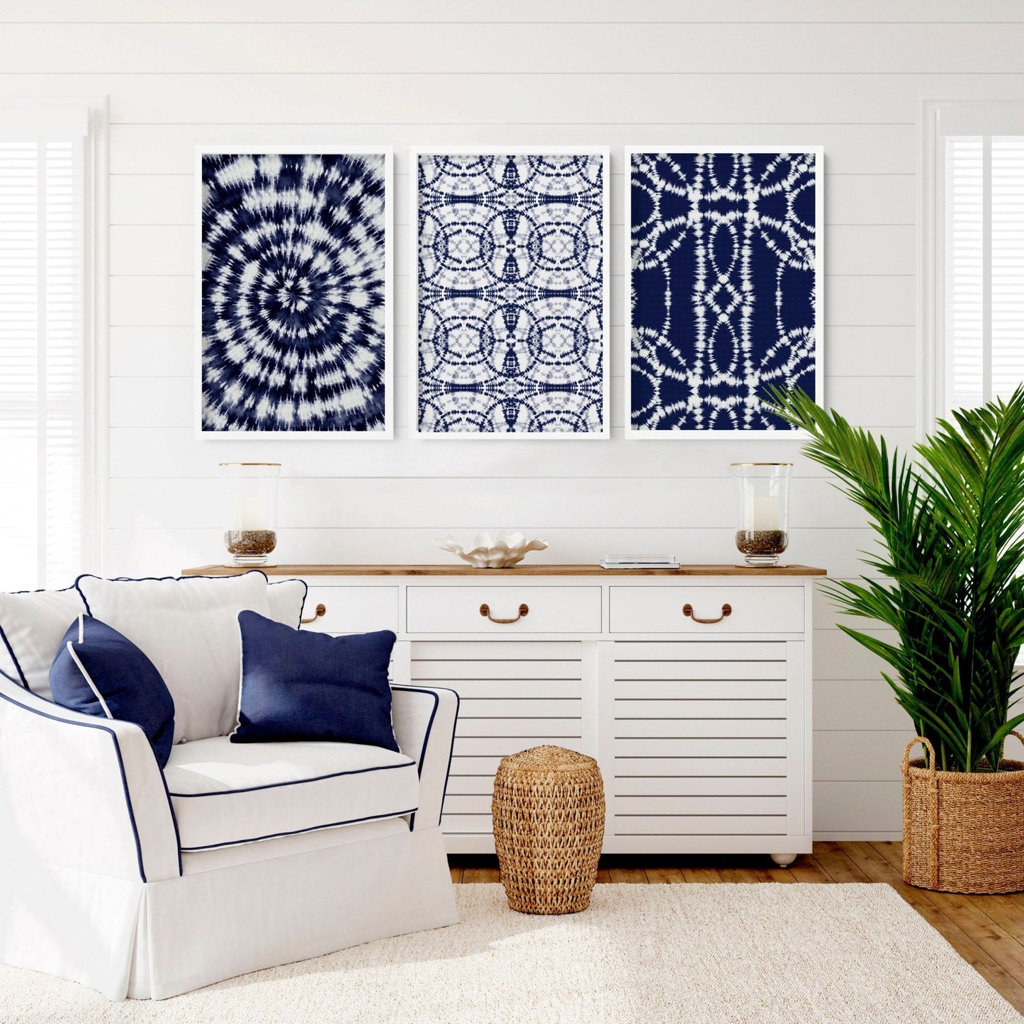 Beach hut decor | Set of 3 wall art prints