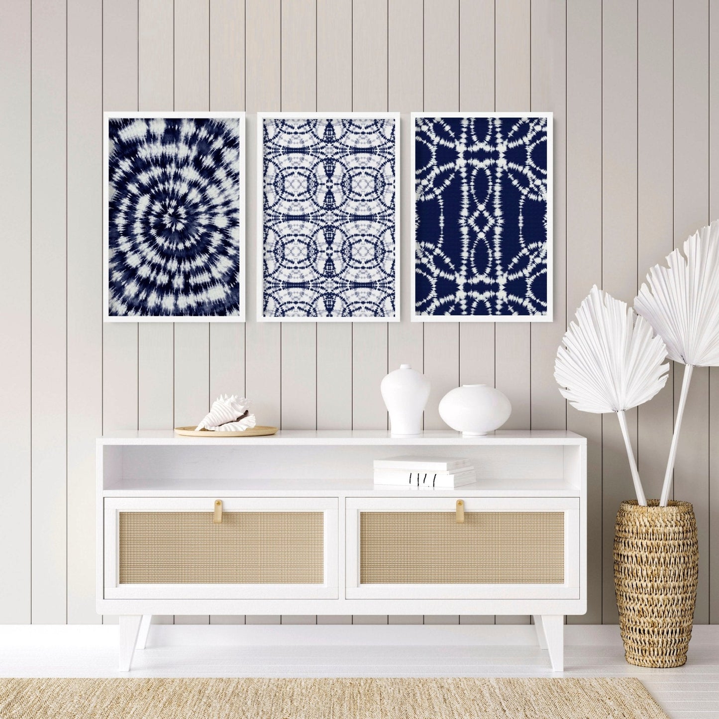 Beach hut decor | Set of 3 wall art prints