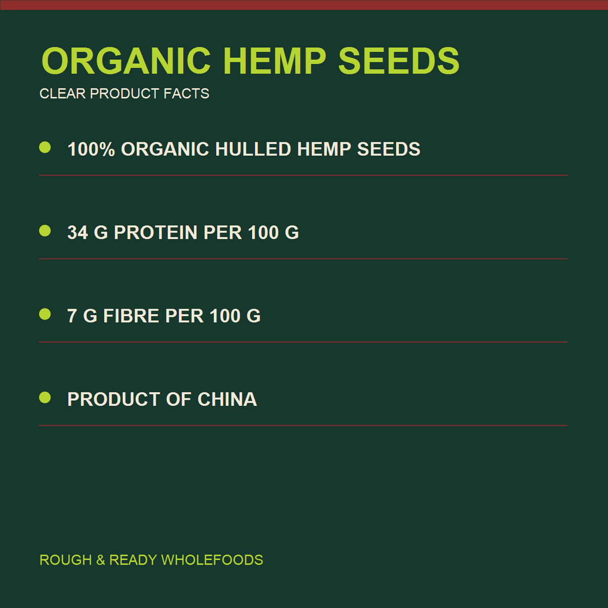 Infinity Organic Hemp Seeds Hulled