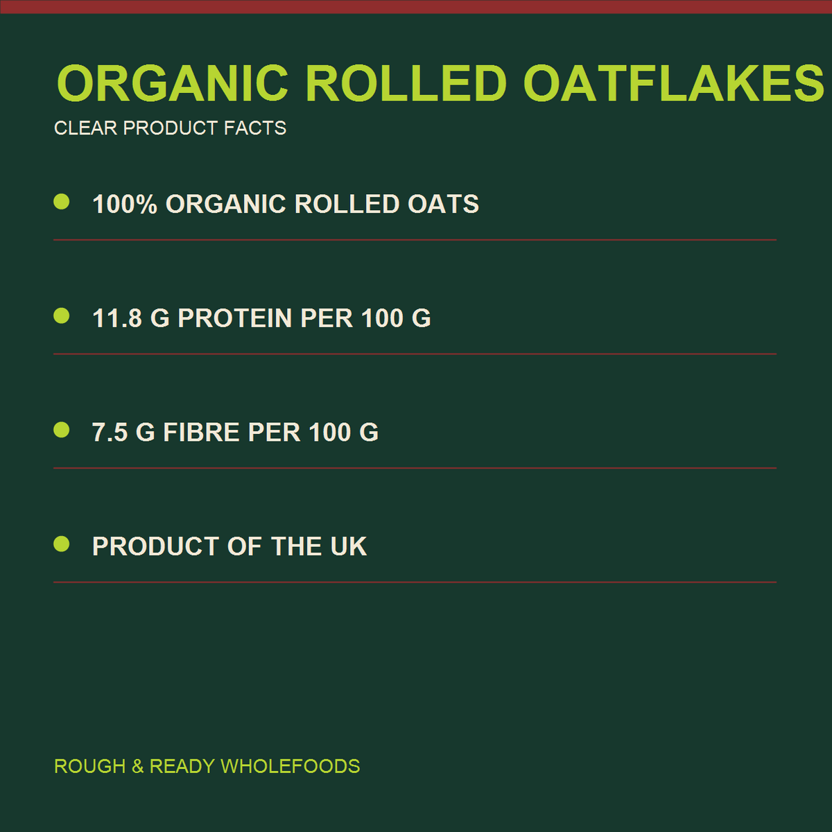 Infinity Foods Organic Rolled Oatflakes