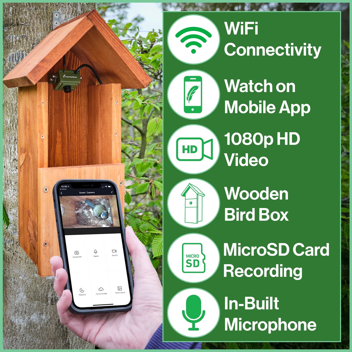 WiFi Bird Box HD Camera Starter Pack