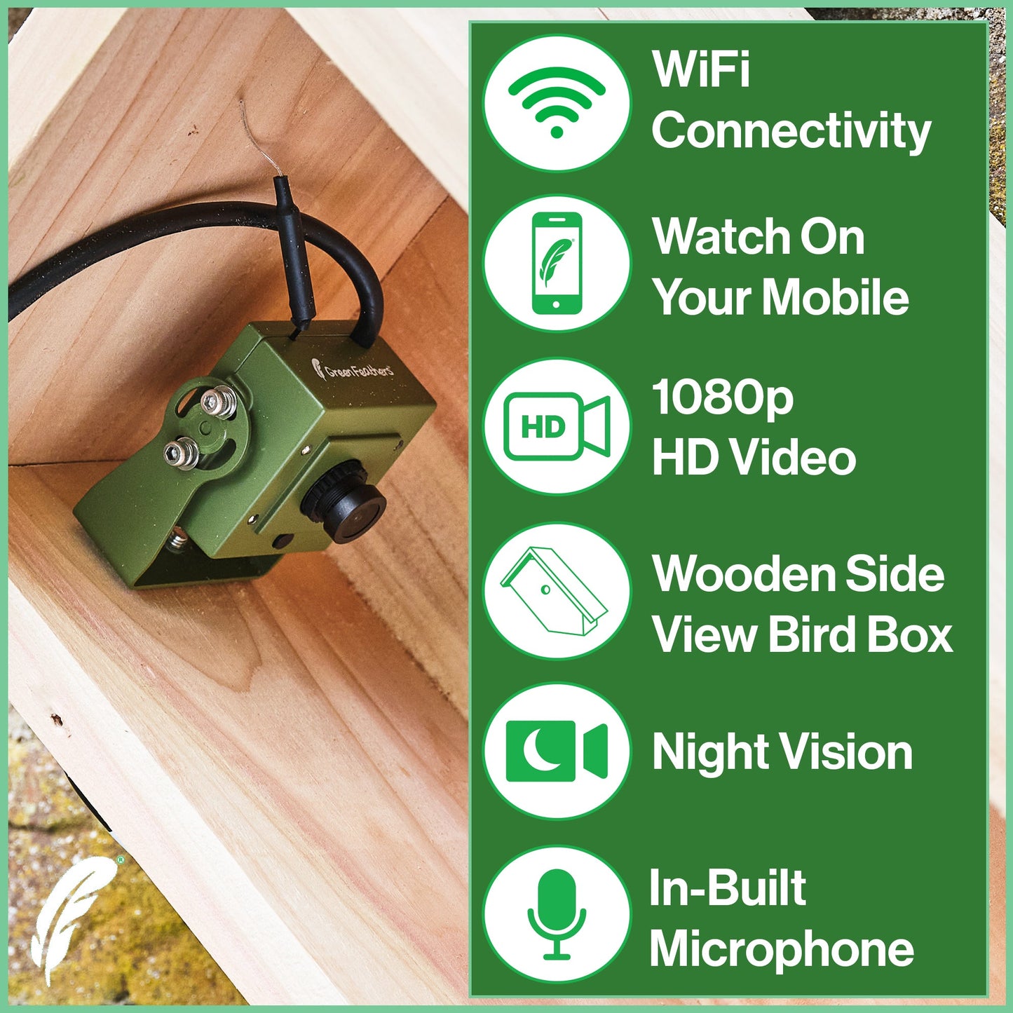 WiFi Side View Bird Box Camera Complete Pack