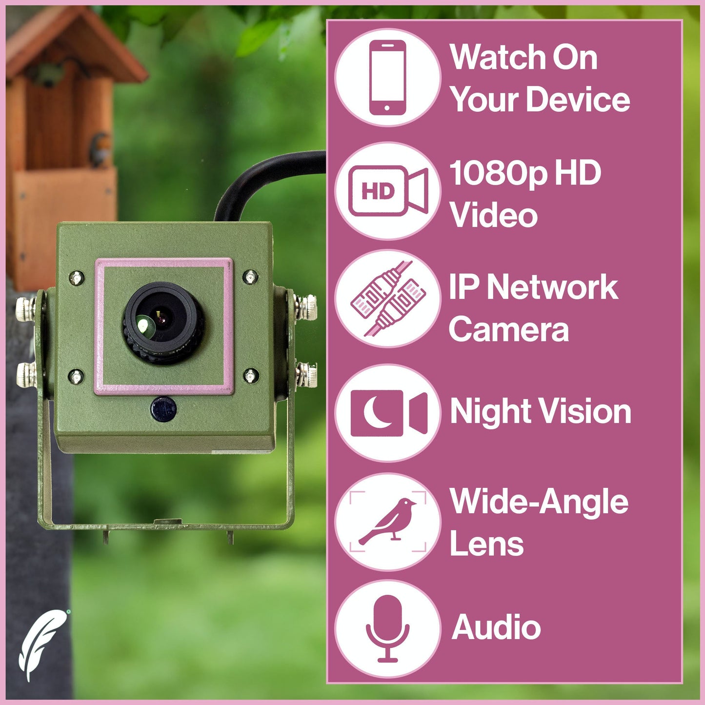 4MP 25fps Wired Network Bird Box HD Camera Starter Pack (2nd Gen)