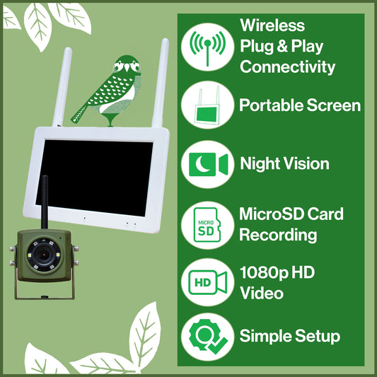Wireless Side View Bird Box Camera & Screen Starter Pack