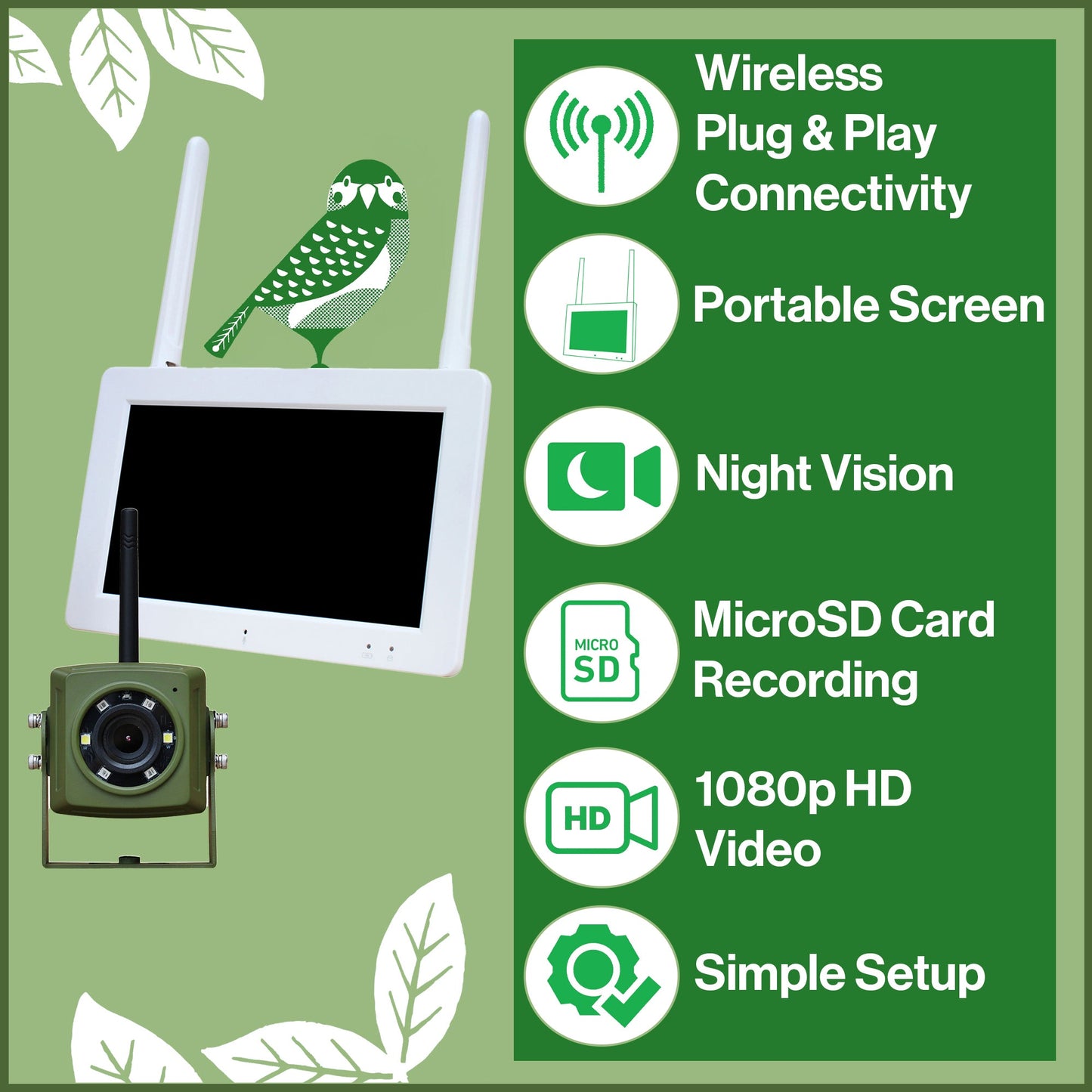 Wireless Side View Bird Box Camera & Screen Starter Pack