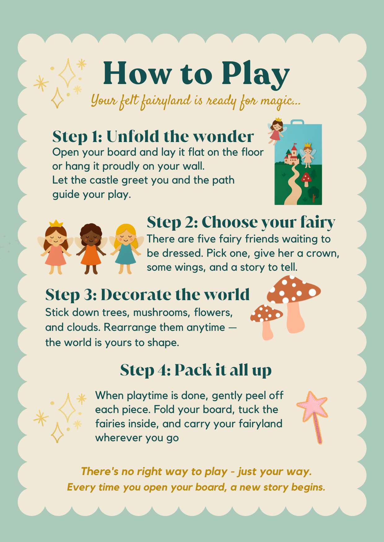 Back In stock: Paste the Fairy Felt Play Board