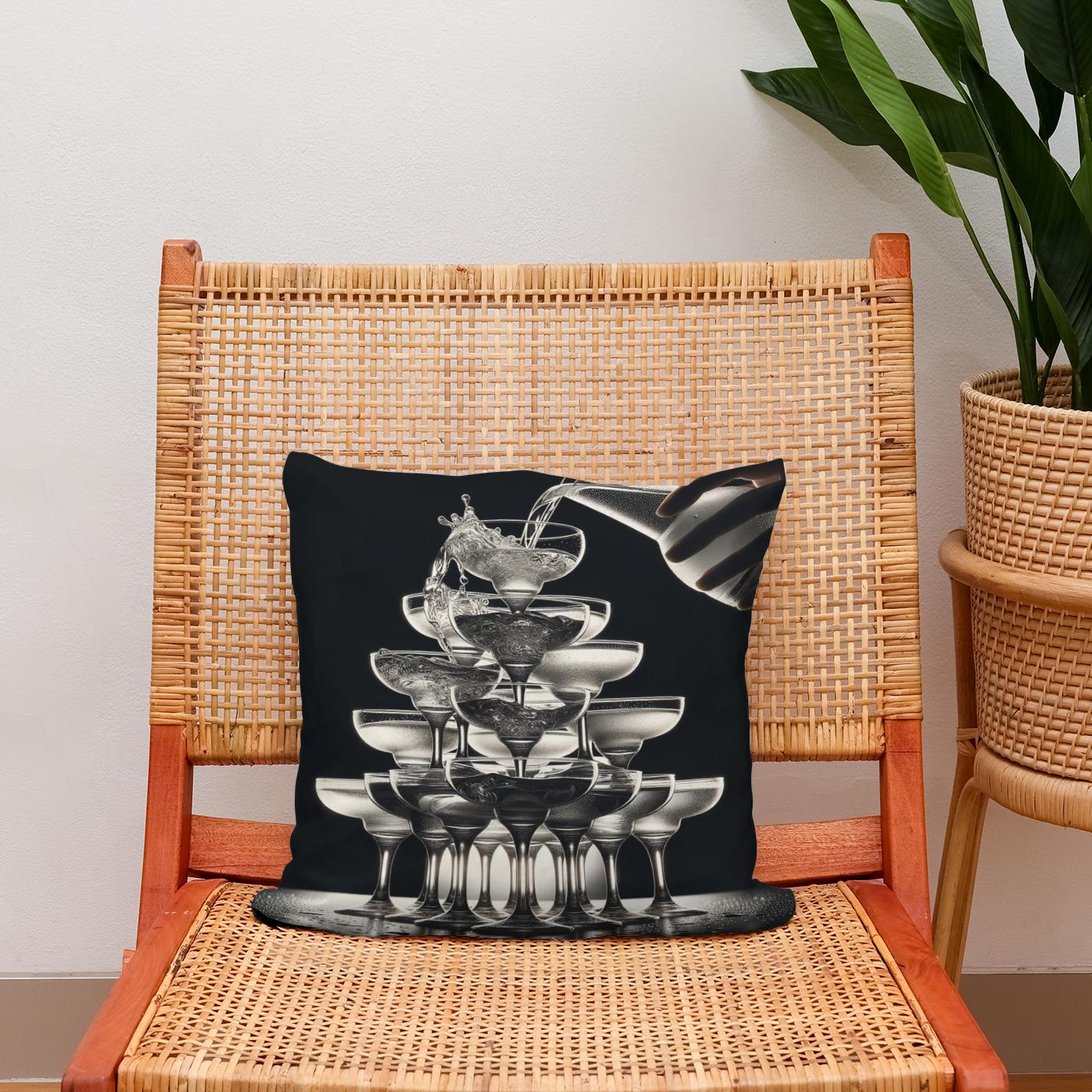 Elegance in Overflow Cotton Cushion