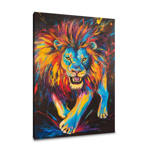 Lion's Vivid Roar Canvas