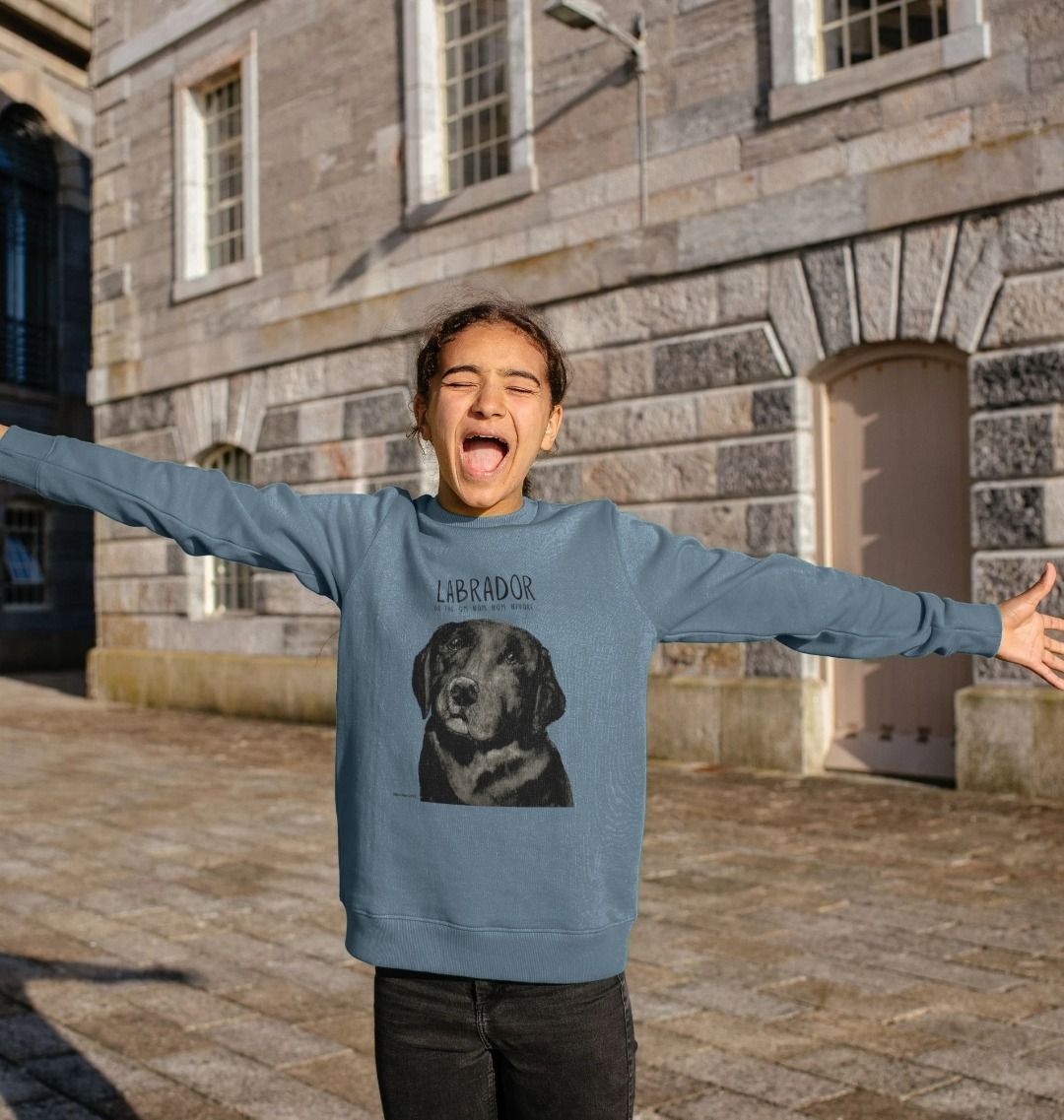 Crumb Catcher in Chief – The Black Labrador Kids' Sweatshirt