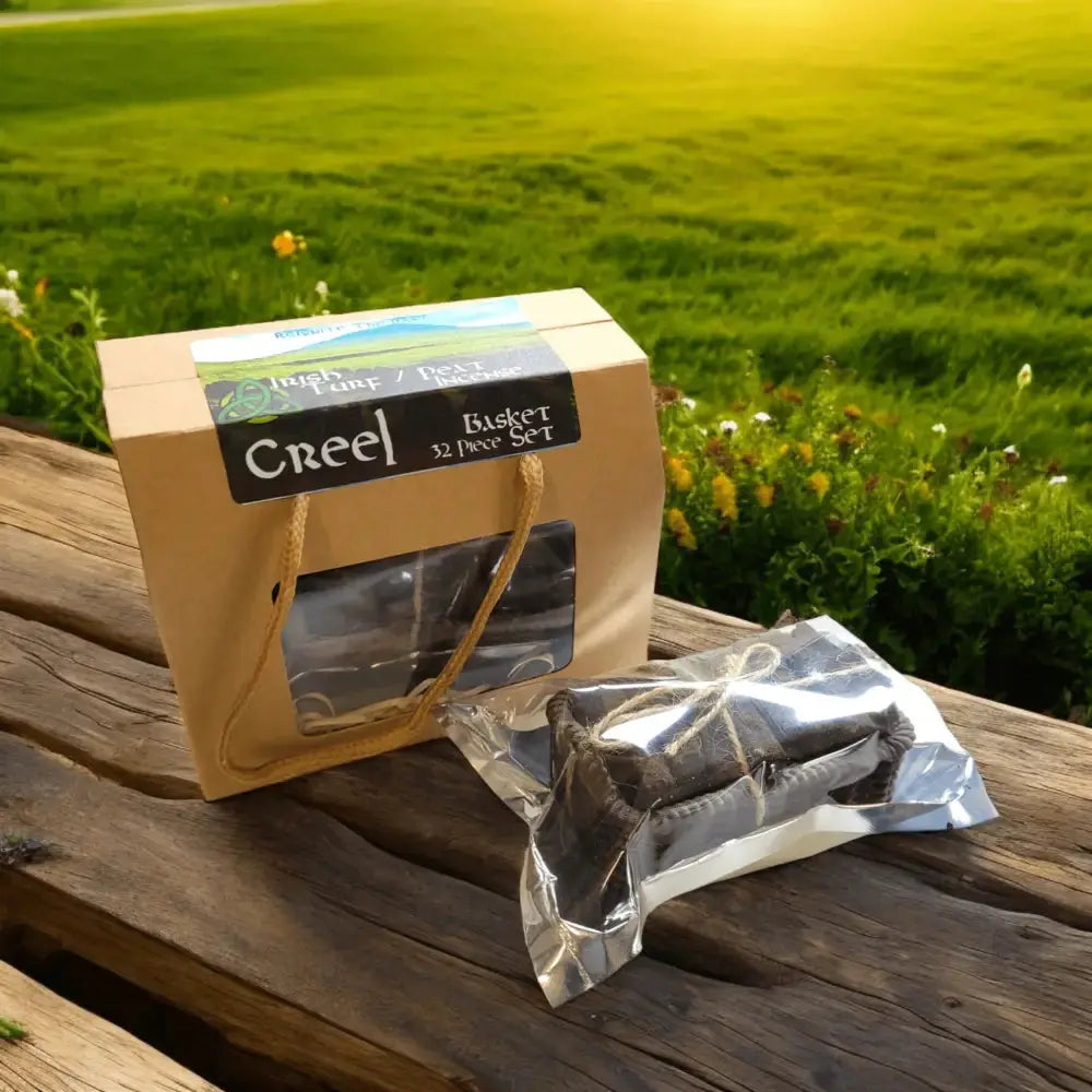 Irish Turf / Peat Incense 'Creel' Basket Set (24 pc) - The smell of Ancient Ireland