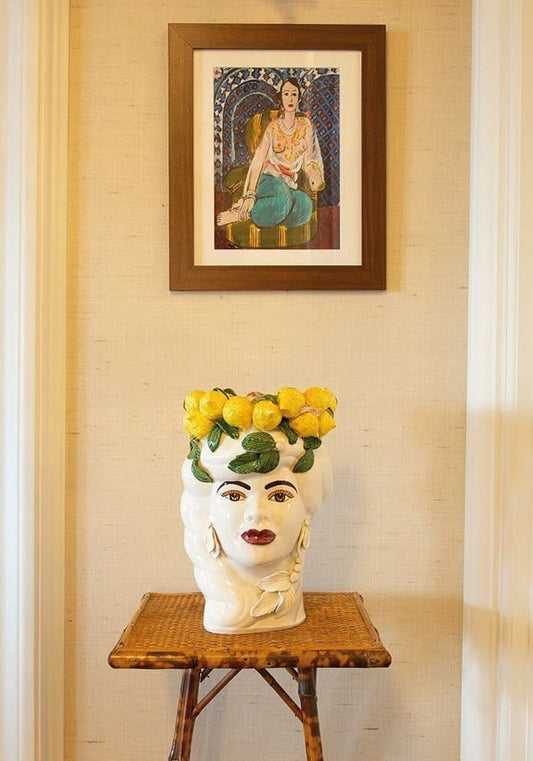 Italian Woman with Lemons Vase Moro Head