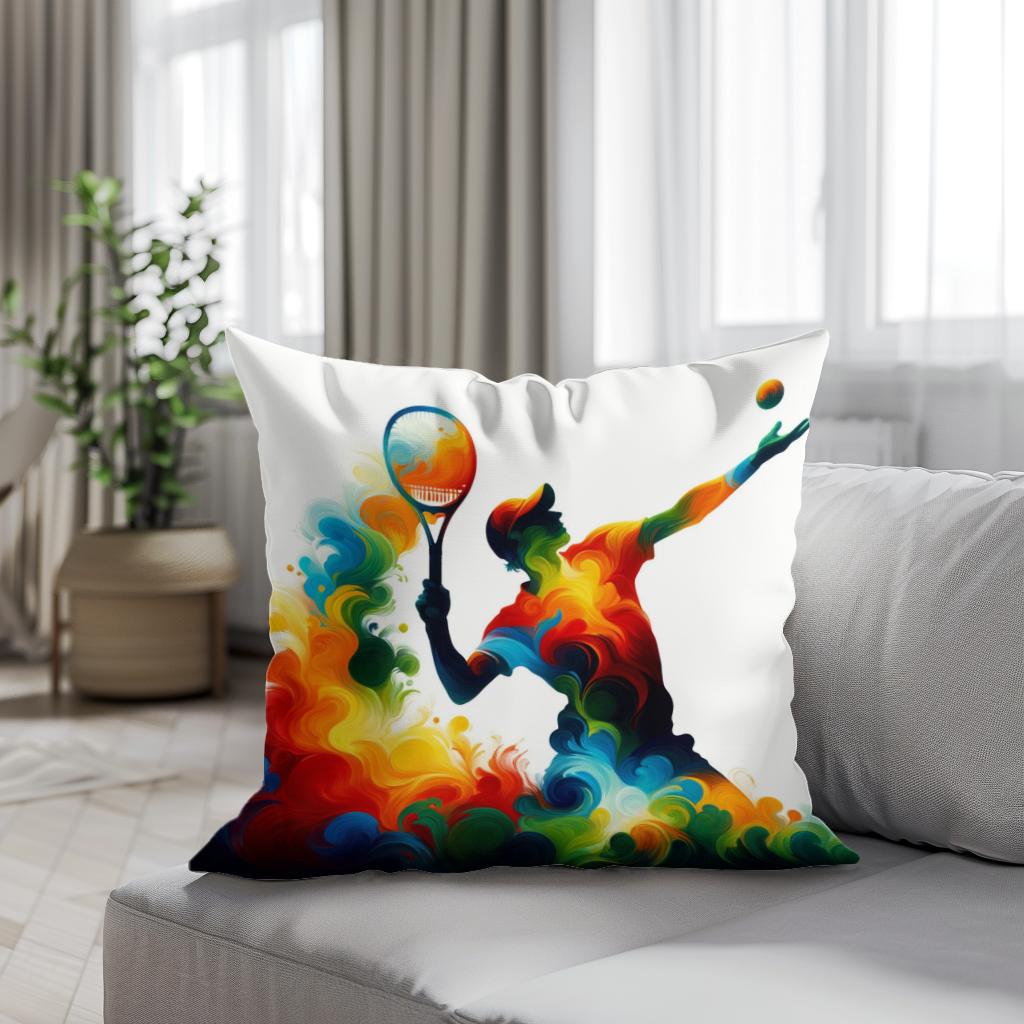 Serve and Swirl Cotton Cushion
