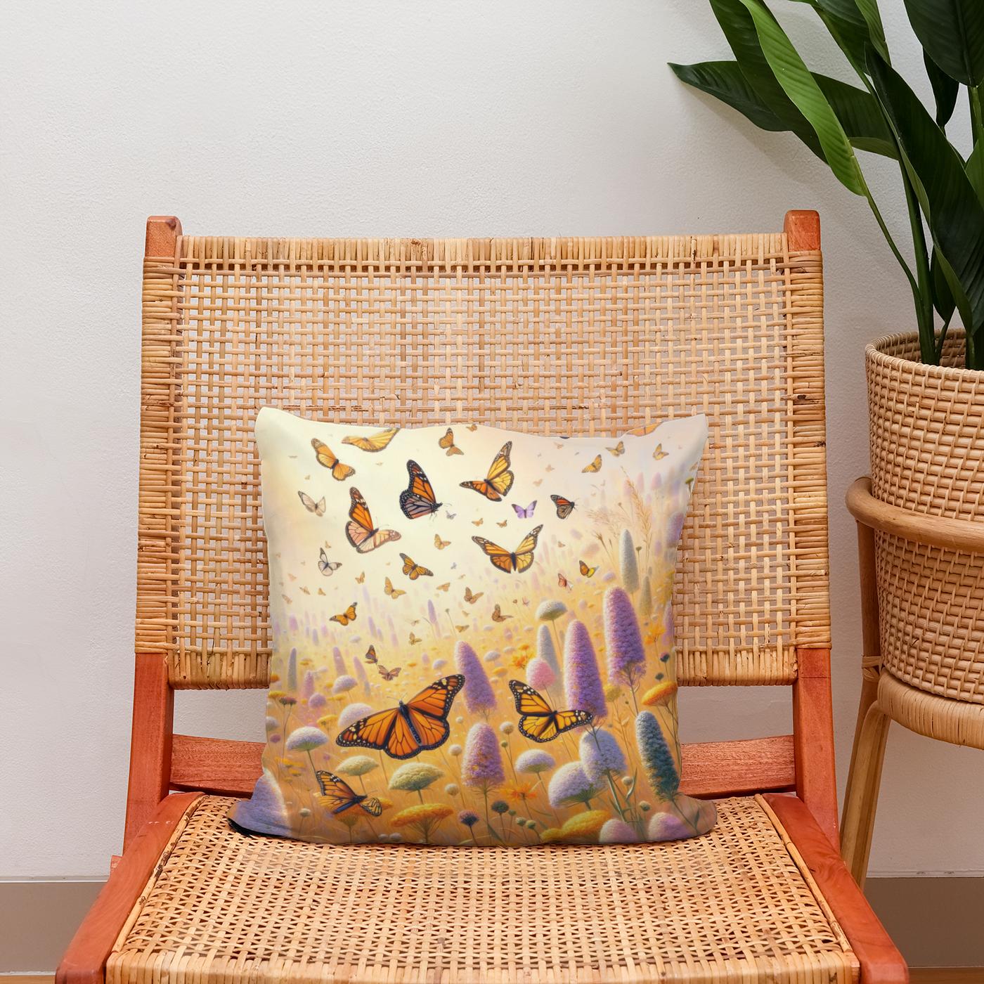 Monarch Meadow Cotton Cushion