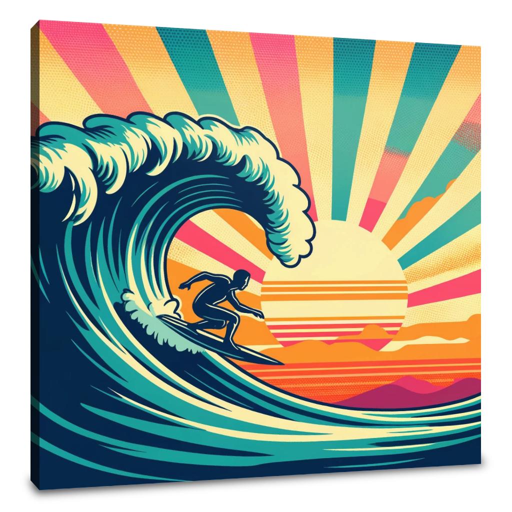 Sunset Surf Spectacle Canvas