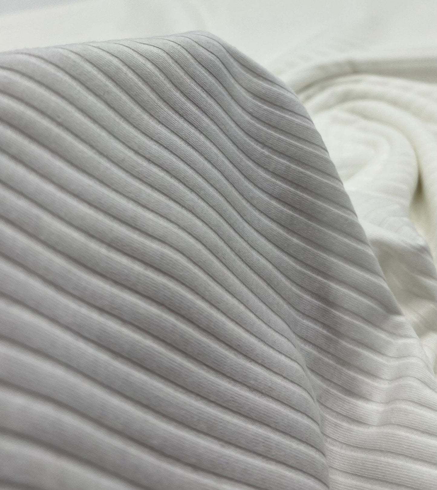 Ivory 8x4 Wide Rib Stretch Fabric
