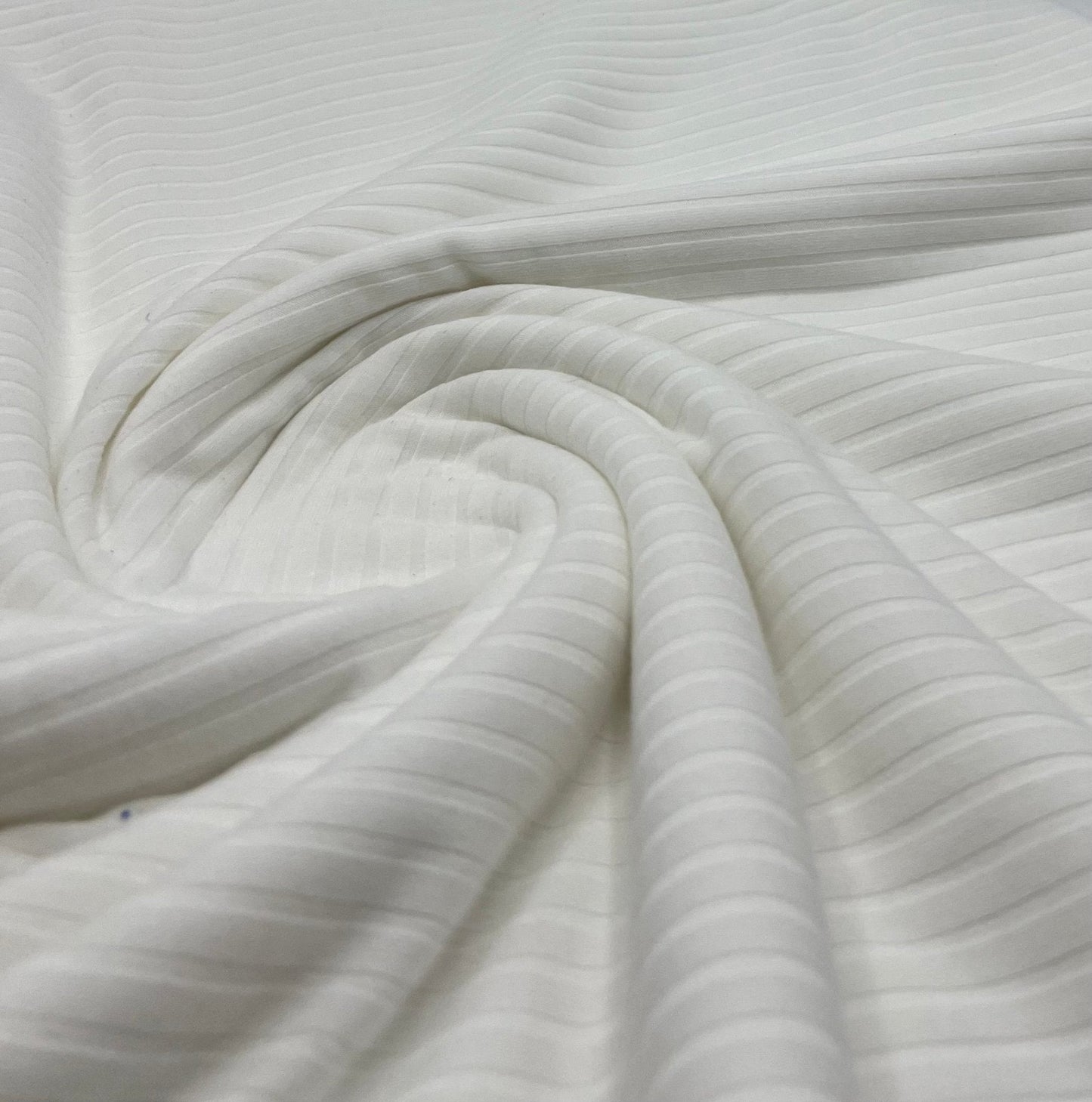 Ivory 8x4 Wide Rib Stretch Fabric