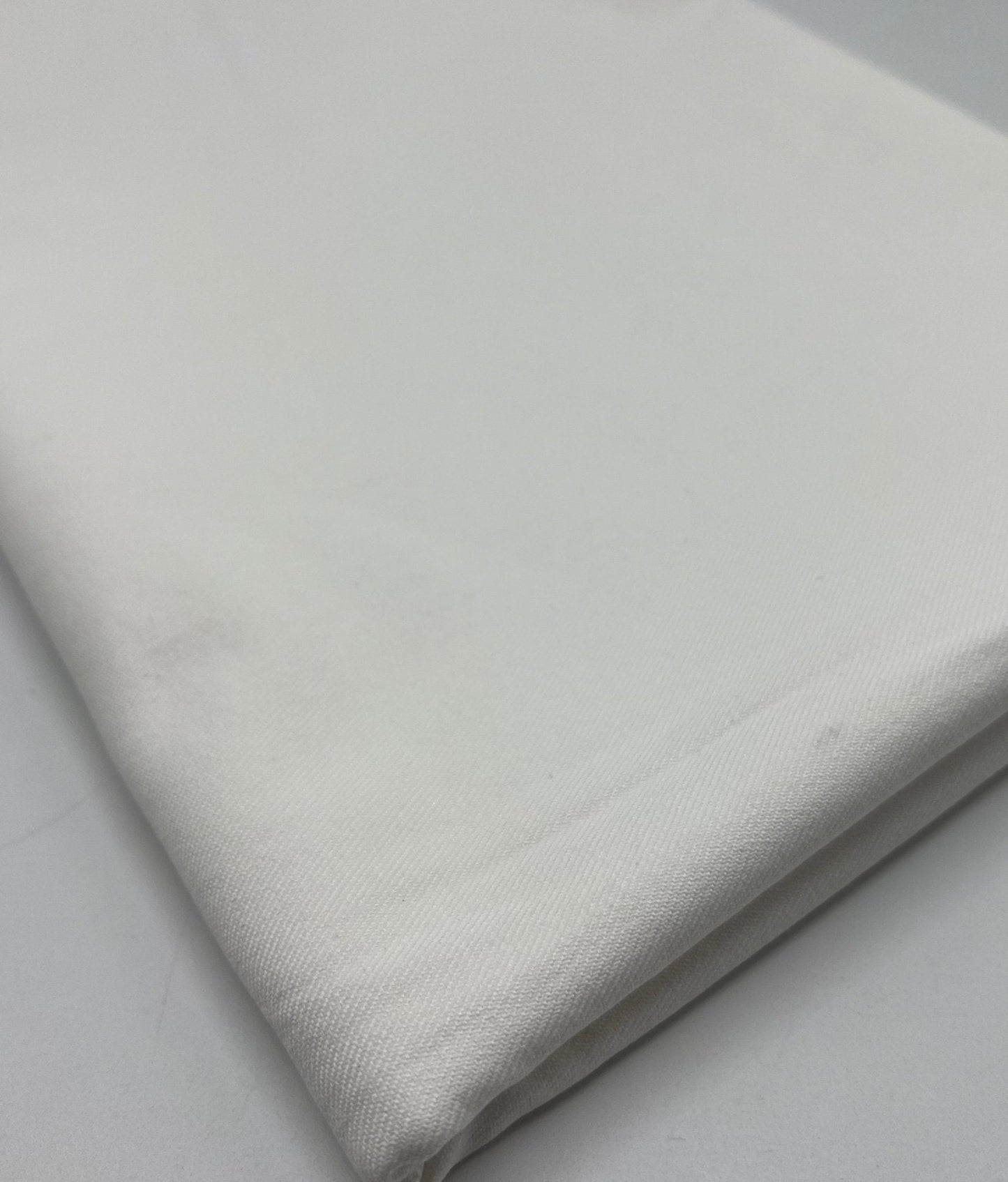 Ivory Plain Washed Stretch Denim 280GSM