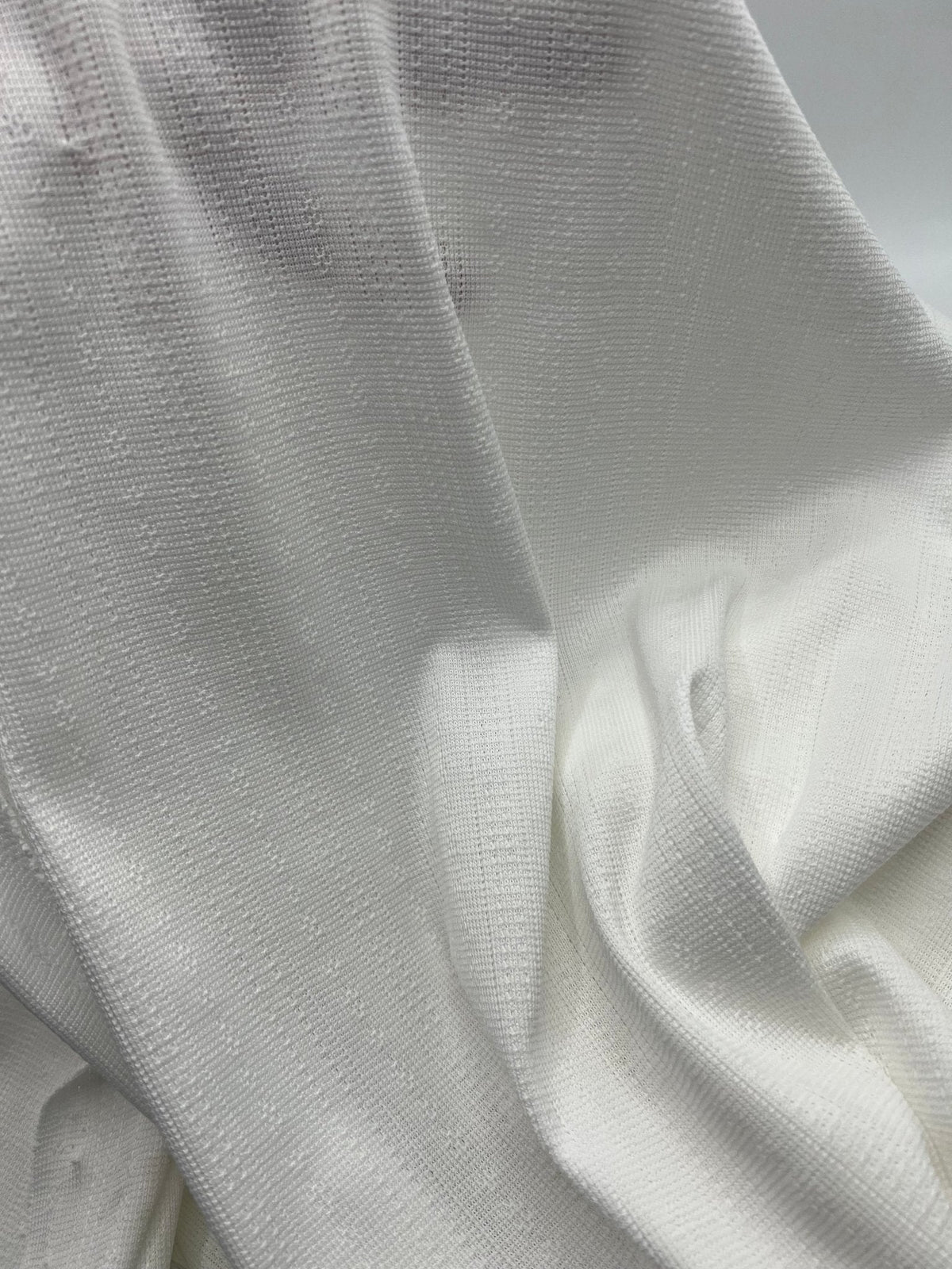 Ivory Pointelle Stretch Fabric 2 Way Stretch Fabric