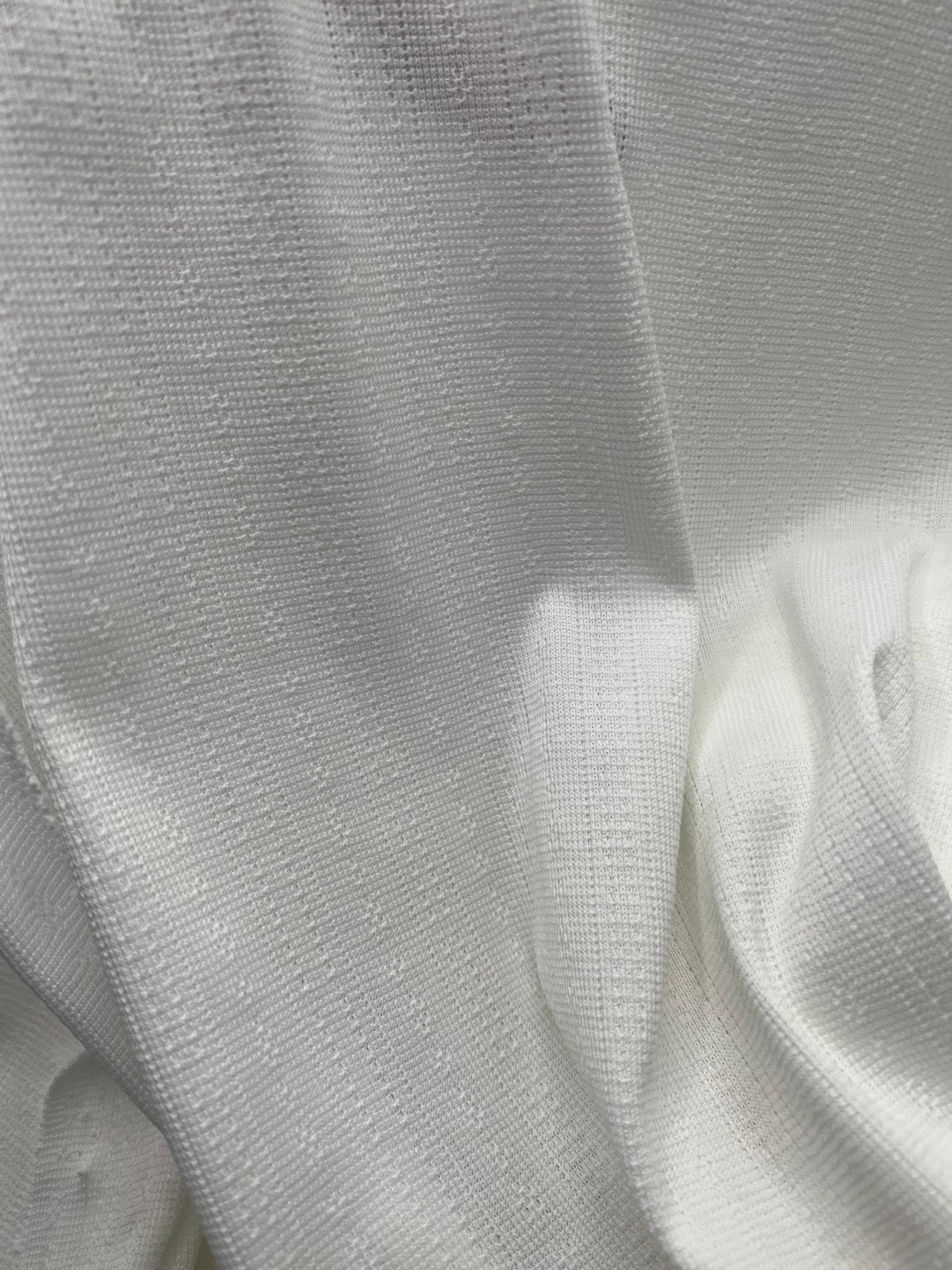 Ivory Pointelle Stretch Fabric 2 Way Stretch Fabric