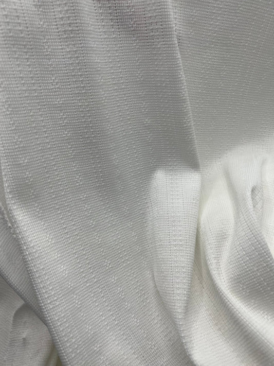Ivory Pointelle Stretch Fabric 2 Way Stretch Fabric