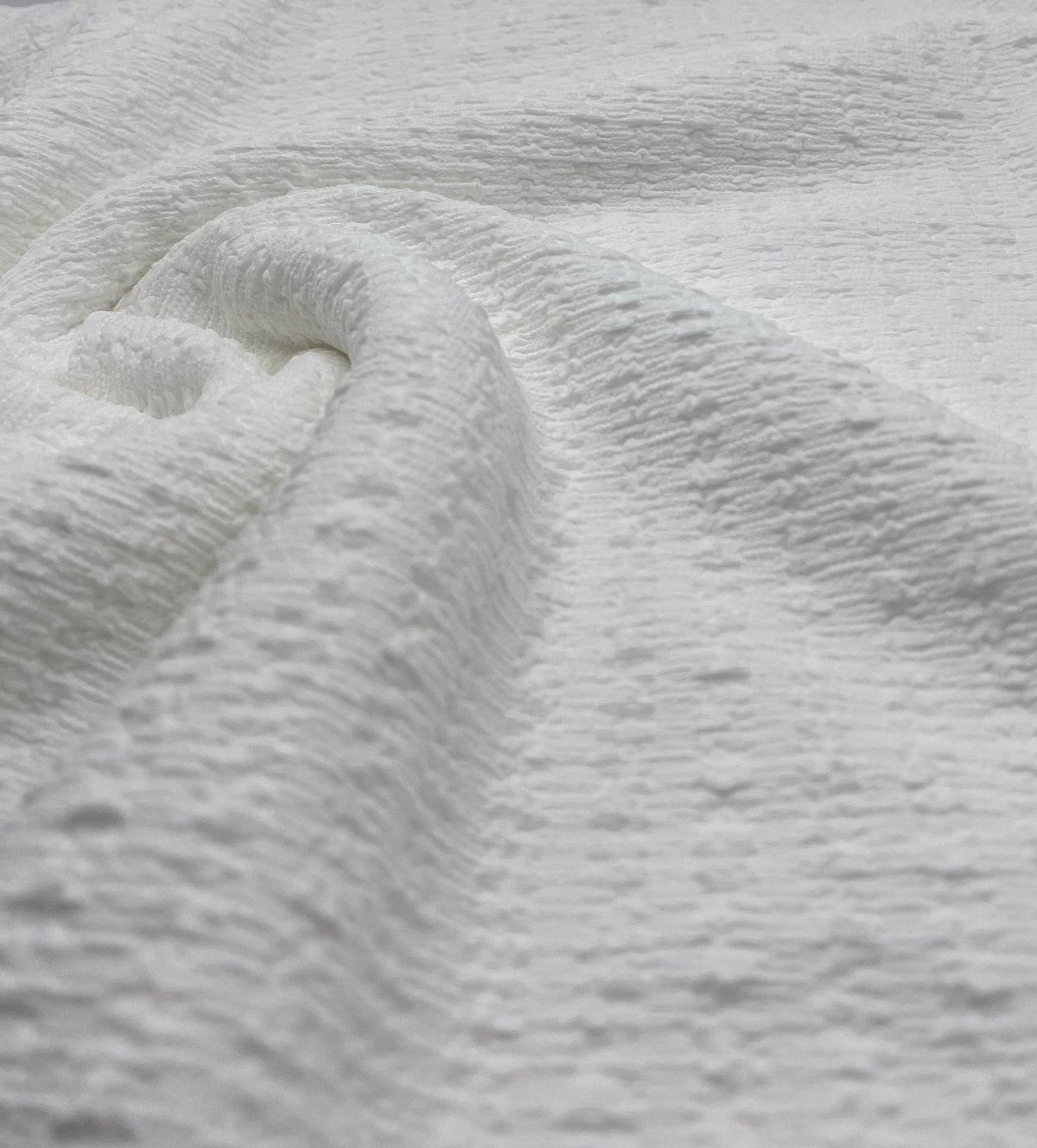 Ivory Popcorn Stretch Fabric