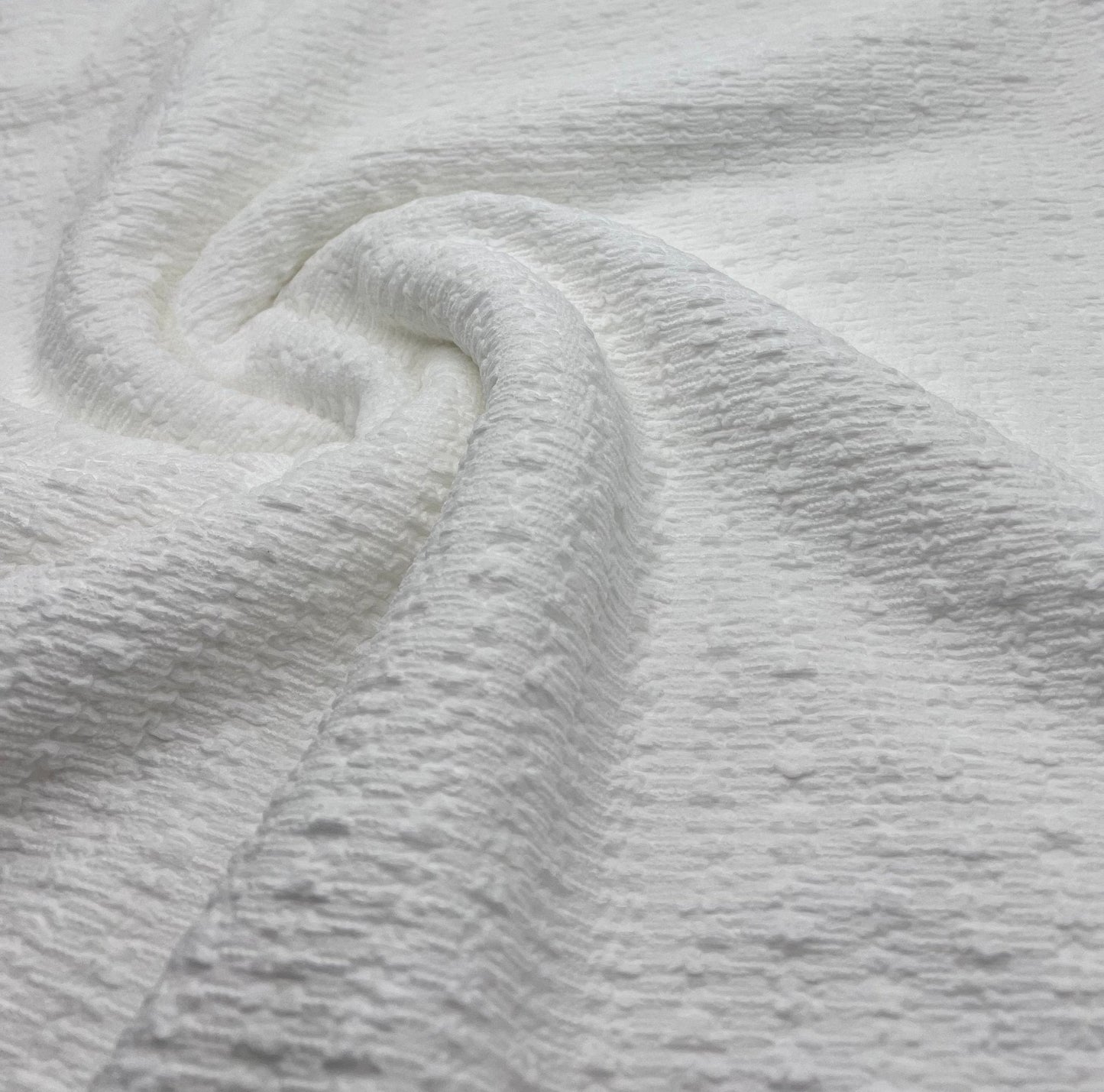 Ivory Popcorn Stretch Fabric