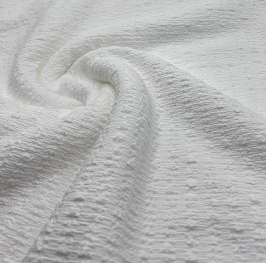 Ivory Popcorn Stretch Fabric