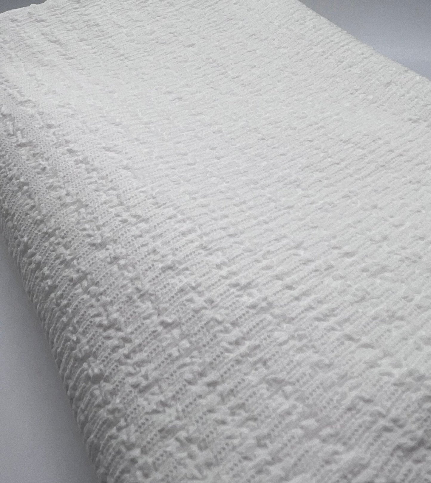 Ivory Popcorn Stretch Fabric