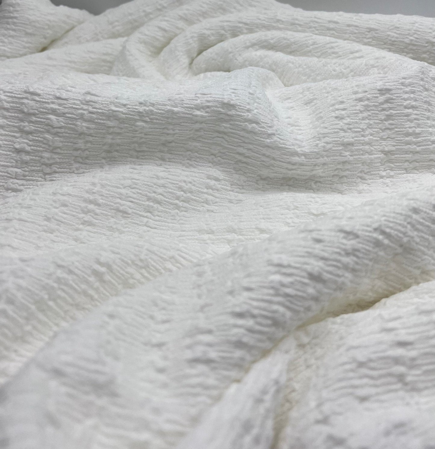 Ivory Popcorn Stretch Fabric