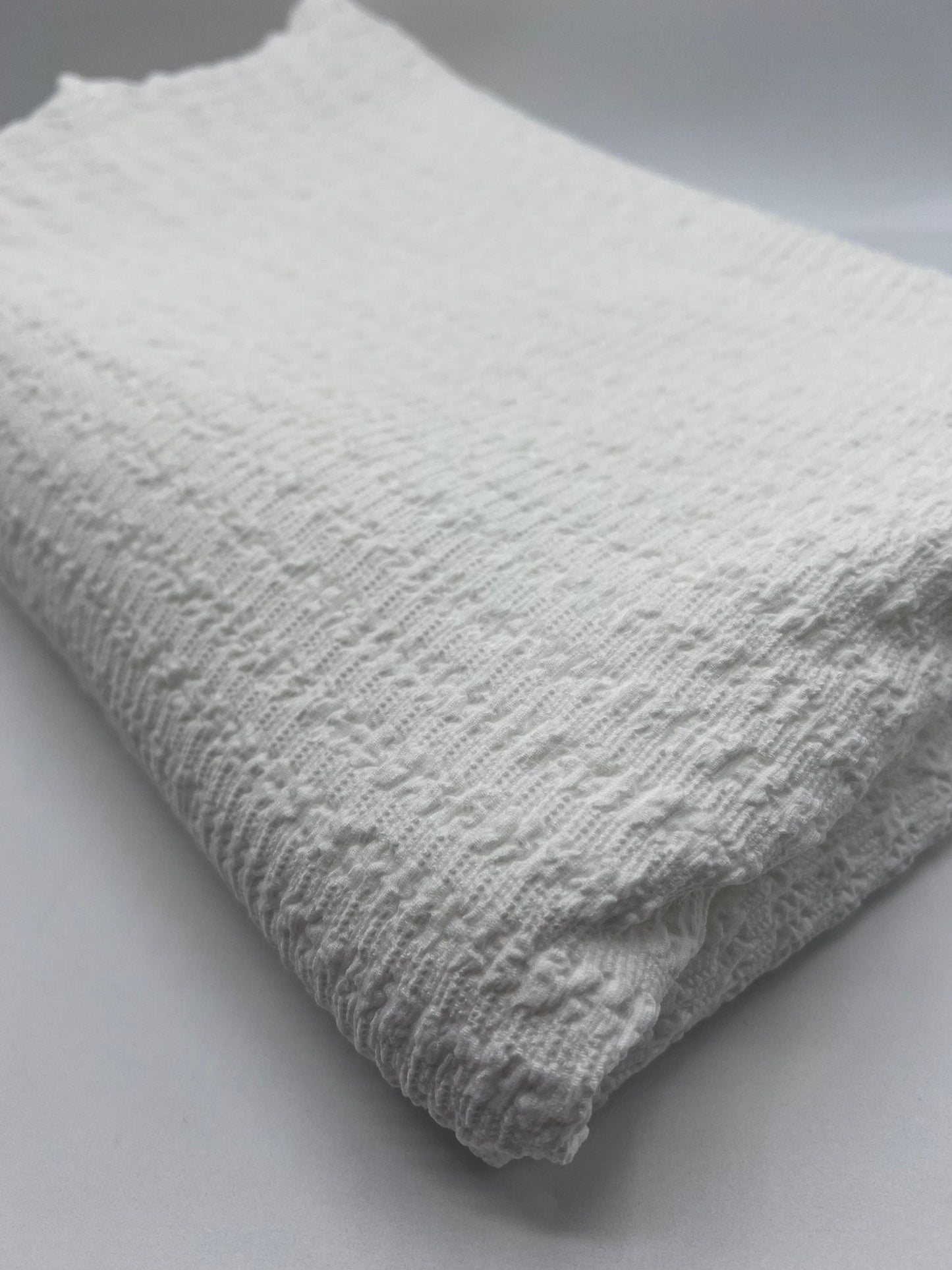 Ivory Popcorn Stretch Fabric
