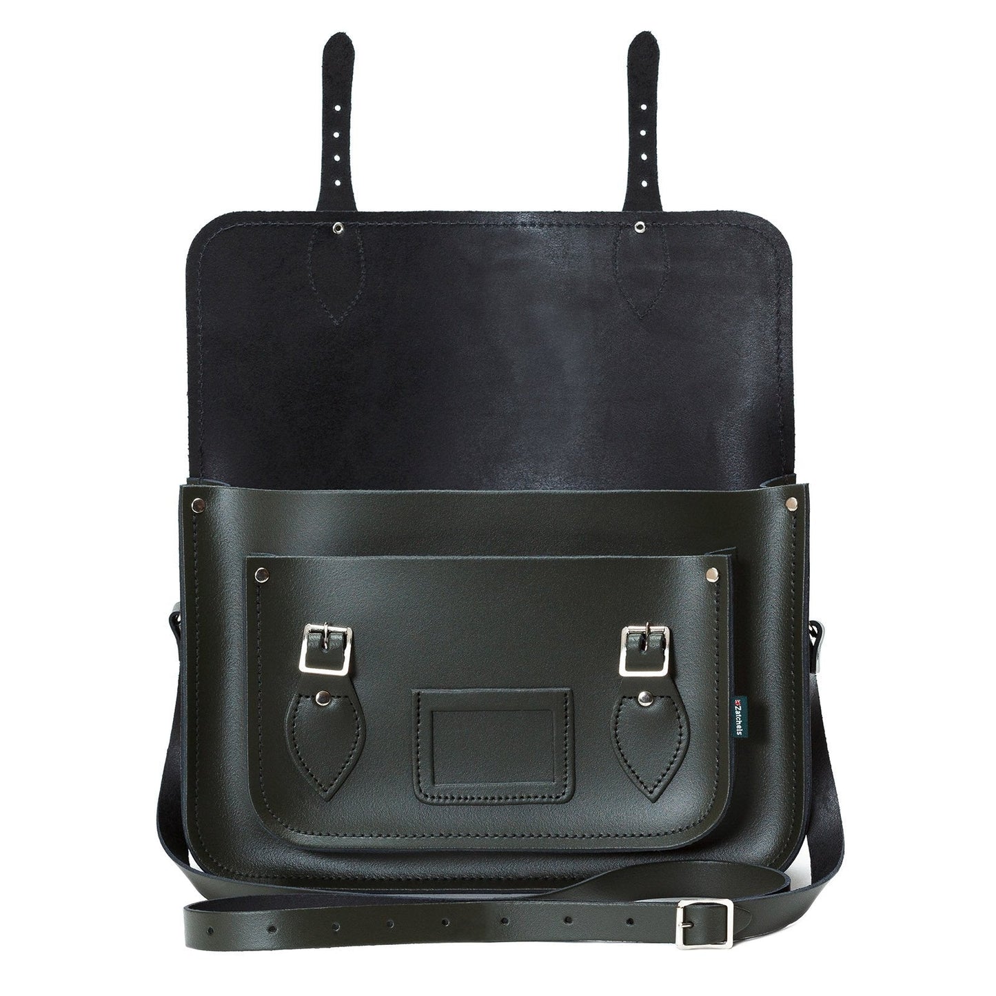 Handmade Leather Satchel - Ivy Green